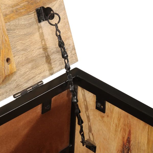 vidaXL Μπαούλο Αποθήκευσης 82 x 30 x 43 εκ. Μασίφ Ακατεργ. Ξύλο Μάνγκο