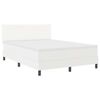 vidaXL Κρεβάτι με Στρώμα με στρώμα Λευκό 140 x 200 cm Τεχνητό δέρμα