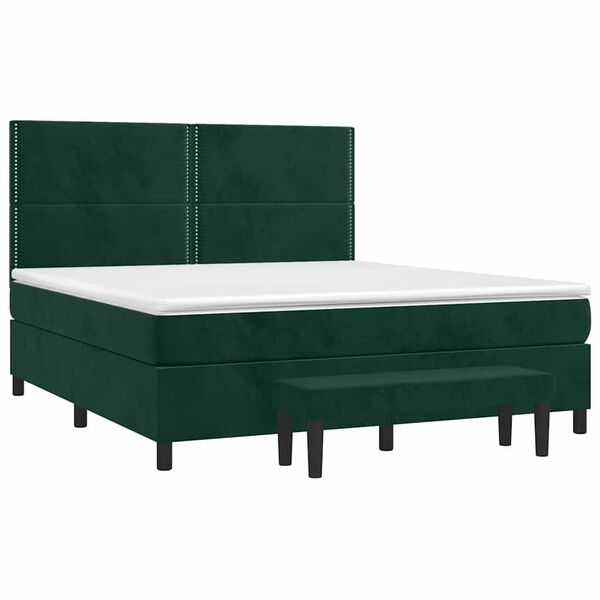 vidaXL &Kappa;&rho;&epsilon;&beta;ά&tau;&iota; Boxspring &mu;&epsilon; &Sigma;&tau;&rho;ώ&mu;&alpha; &Sigma;&kappa;&omicron;ύ&rho;&omicron; &Pi;&rho;ά&sigma;&iota;&nu;&omicron; 180x200&epsilon;&kappa;. &Beta;&epsilon;&lambda;&omicron;ύ&delta;&iota;&nu;&omicron;