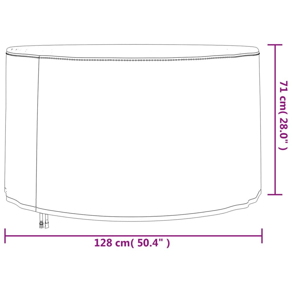 vidaXL Καλύμματα Επίπλων Κήπου 2 τεμ. 128 x 71 εκ. 420D Ύφασμα Oxford