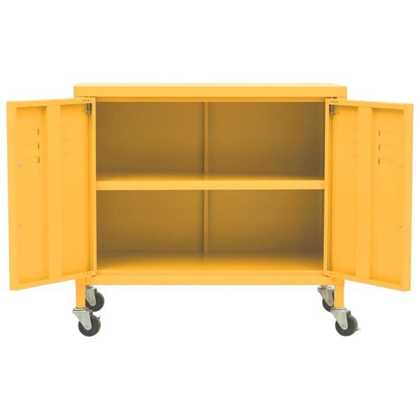 vidaXL Ντουλάπι Αποθήκευσης Μουσταρδί 60 x 35 x 56 εκ. από Ατσάλι