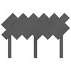 vidaXL Κεφαλάρι Κρεβατιού Γκρι 122,5x3x80,5 εκ. από Μασίφ Ξύλο Πεύκου
