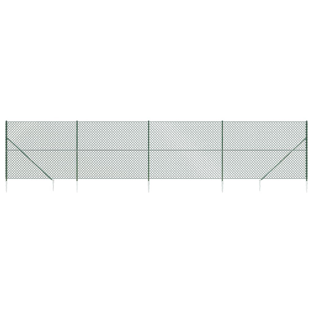 vidaXL Συρματόπλεγμα Περίφραξης Πράσινο 1,8 x 10 μ. με Καρφωτές Βάσεις