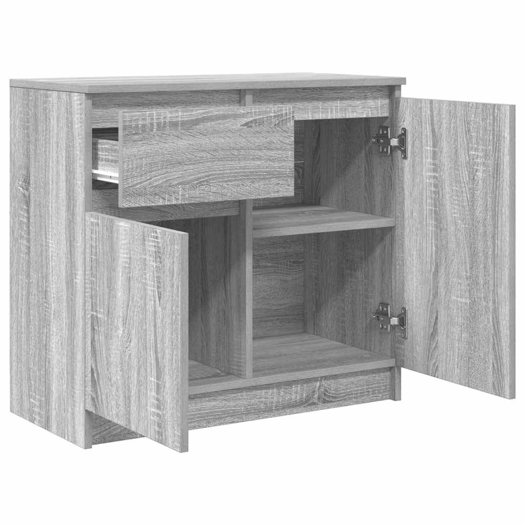 vidaXL Συρταριέρα με Συρτάρια Γκρι Sonoma 71x35x65 εκ. από Επεξ. Ξύλο