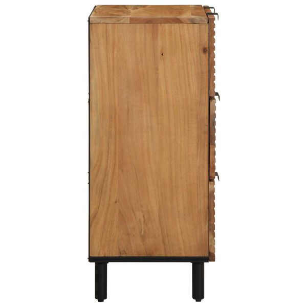 vidaXL Πλαϊνό Γραφείο 3 pcs Καφέ 60 x 33 x 75 cm Μασίφ ξύλο ακακίας