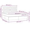 vidaXL &Kappa;&rho;&epsilon;&beta;ά&tau;&iota; Boxspring &mu;&epsilon; &Sigma;&tau;&rho;ώ&mu;&alpha; & LED &Mu;&alpha;ύ&rho;&omicron; 160x200 &epsilon;&kappa;. &Upsilon;&phi;&alpha;&sigma;&mu;ά&tau;&iota;&nu;&omicron;