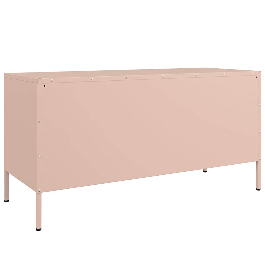 vidaXL Έπιπλο Τηλεόρασης Ροζ 100,5x39x50,5 εκ. από Ατσάλι