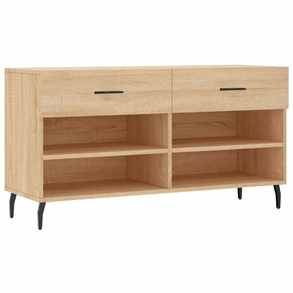 vidaXL Παπουτσοθήκη Sonoma Δρυς 102x35x55 εκ. από Επεξεργασμένο Ξύλο