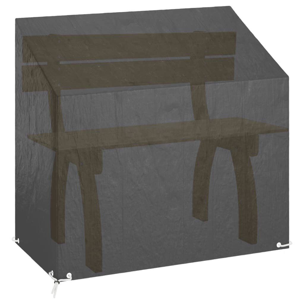 vidaXL Κάλυμμα Παγκακιού με 8 Κρίκους 130x70x70/88 εκ. Πολυαιθυλένιο