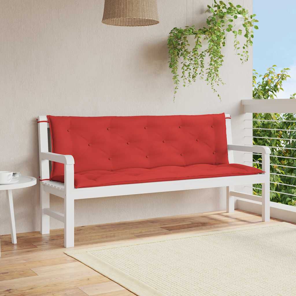 vidaXL Μαξιλάρι Πάγκου Κήπου Κόκκινο 150x(50+50)x7 εκ. Ύφασμα Oxford