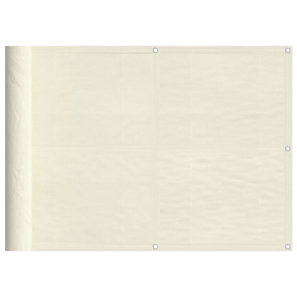 vidaXL Διαχωριστικό Βεράντας Κρεμ 75x1000εκ 100% Πολ. Ύφασμα Oxford