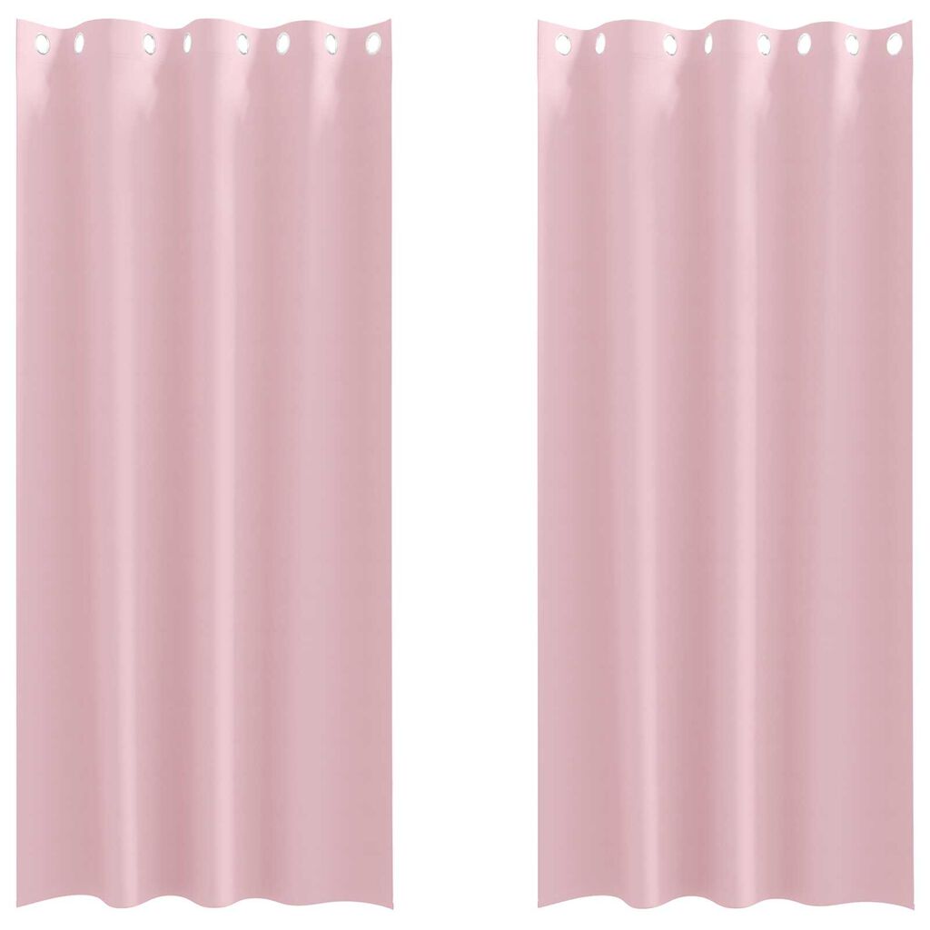vidaXL Κουρτίνες 2 pcs Μωρουδίστικο Ροζ 225 x 140 εκ. Πολυεστέρας