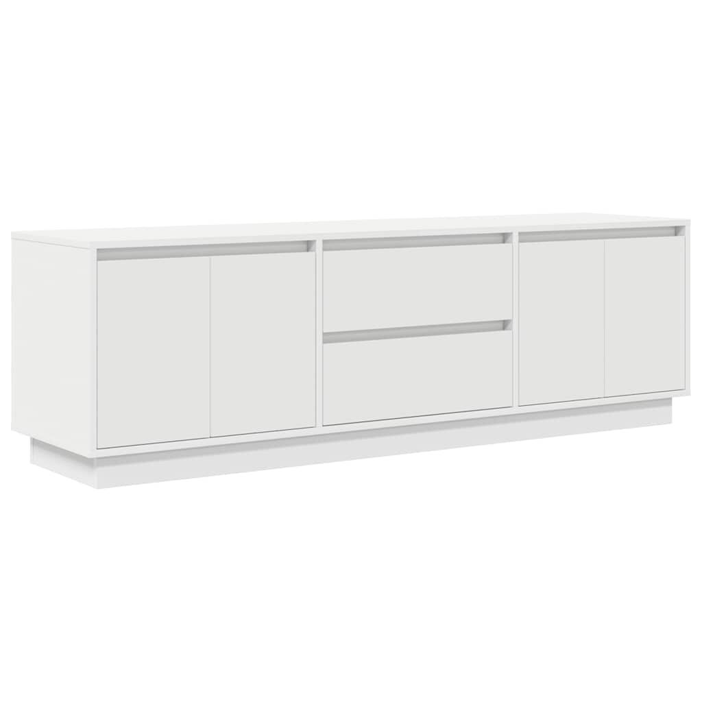 vidaXL Ντουλάπι Τηλεόρασης με LED Λευκό 160,5x41x50 εκ.