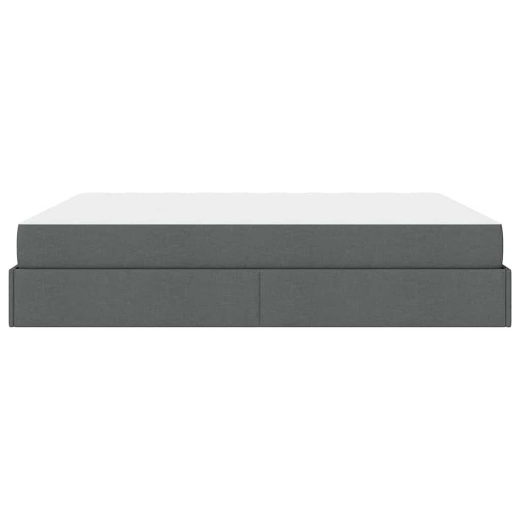 vidaXL Σκελετός Κρεβατιού Σκούρο γκρι 180 x 200 cm ύφασμα