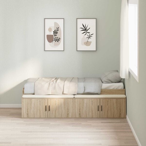 vidaXL Κρεβάτι με αποθηκευτικό χώρο Sonoma Δρυς 80 x 200 cm