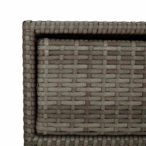 vidaXL Ντουλάπι Αποθήκευσης Κήπου Γκρι 55x59x80 εκ. Συνθετικό Ρατάν