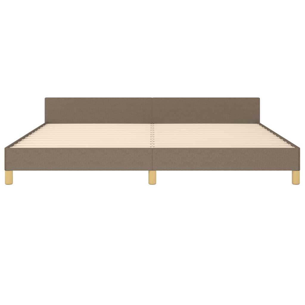 vidaXL Σκελετός Κρεβατιού Χωρίς Στρώμα Taupe 200x200 εκ.Υφασμάτινο