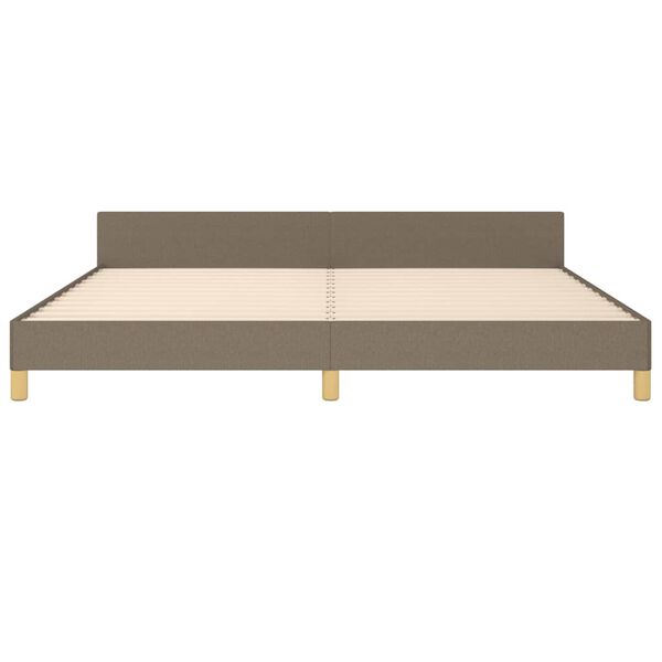 vidaXL Σκελετός Κρεβατιού Χωρίς Στρώμα Taupe 200x200 εκ.Υφασμάτινο