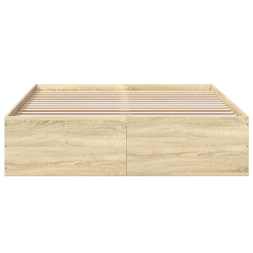 vidaXL Πλαίσιο Κρεβατιού Sonoma Δρυς 120x190 εκ. Επεξεργασμένο Ξύλο