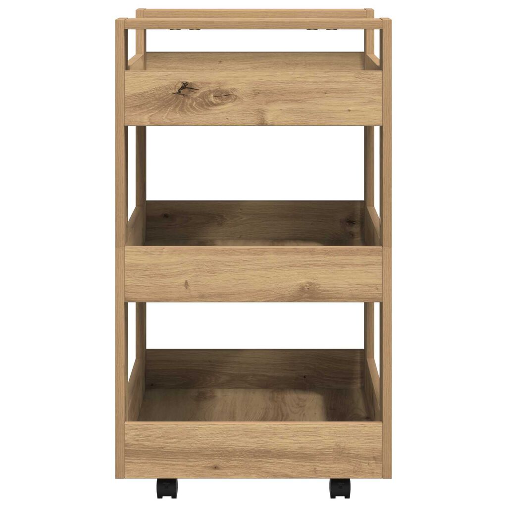 vidaXL Κουζίνα Τρόλεϊ Artisan Oak 60x45x80 εκ. Μηχανική Ξυλεία