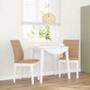 vidaXL Καρέκλες τραπεζαρίας με μαξιλάρια 2 τεμάχια Λευκό μασίφ ξύλο