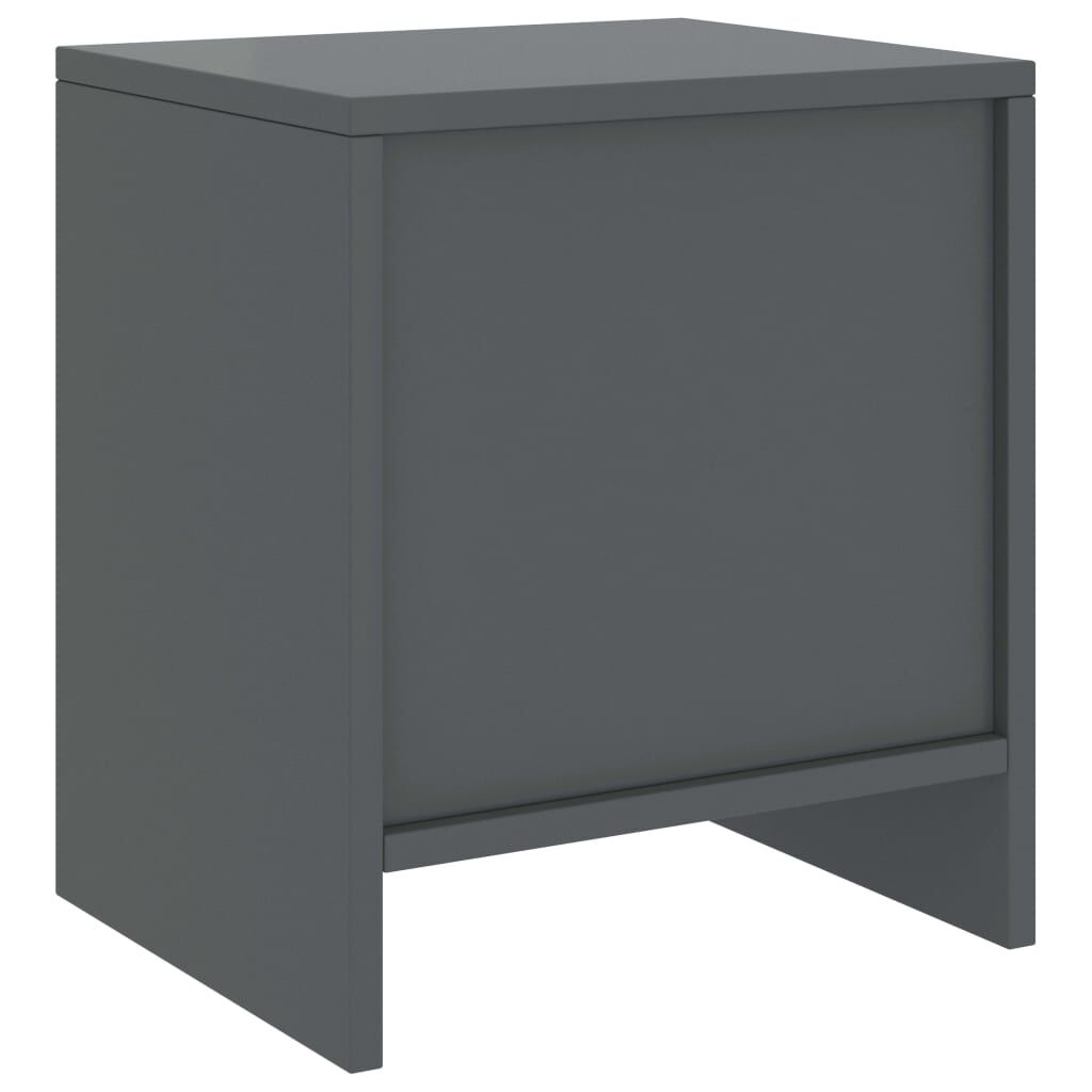vidaXL Κομοδίνα 2 τεμ. Σκούρο Γκρι 35 x 30 x 40 εκ. Μασίφ Ξύλο Πεύκου