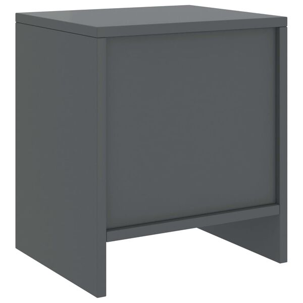 vidaXL Κομοδίνα 2 τεμ. Σκούρο Γκρι 35 x 30 x 40 εκ. Μασίφ Ξύλο Πεύκου