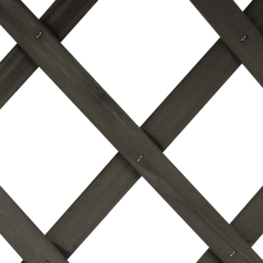 vidaXL Γλάστρα Κήπου με Καφασωτό Γκρι 45x30x74 εκ. Ξύλο Ελάτης