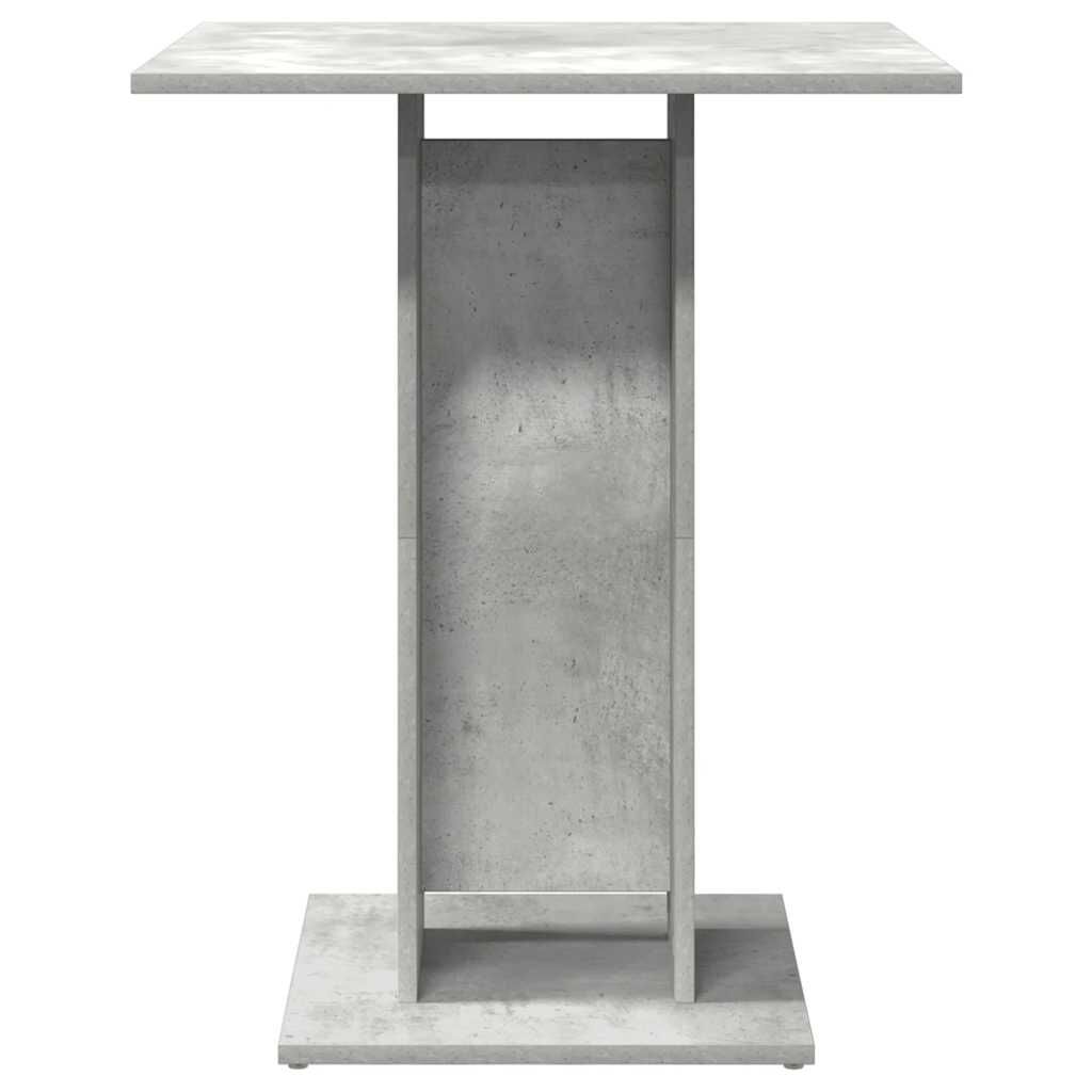 vidaXL Τραπέζι Bistro Γκρι Σκυροδέματος 60 x 60 x 75 εκ. Επεξ. Ξύλο
