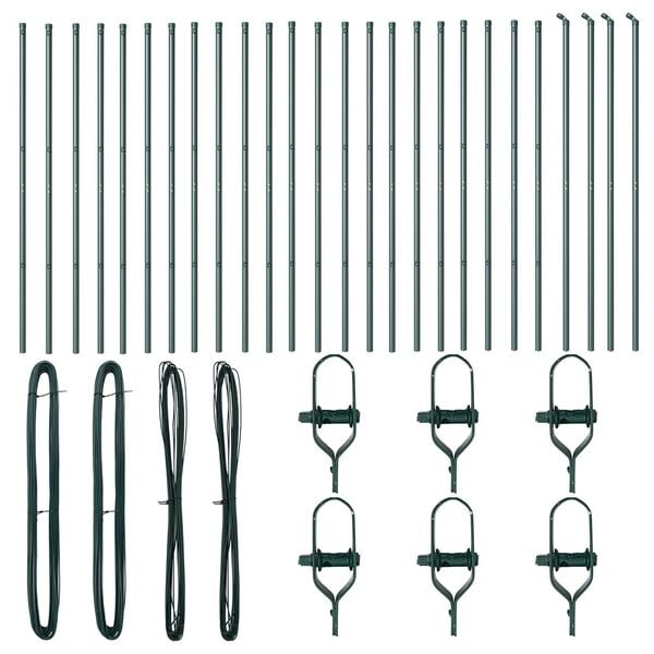 vidaXL Στύλος Περιφράξεων 26 pcs Πράσινο 3.2 x 3.2 x 150 εκ Ατσάλι