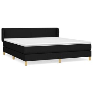 vidaXL &Kappa;&rho;&epsilon;&beta;ά&tau;&iota; Boxspring &mu;&epsilon; &Sigma;&tau;&rho;ώ&mu;&alpha; &Mu;&alpha;ύ&rho;&omicron; 180x200 &epsilon;&kappa;. &Upsilon;&phi;&alpha;&sigma;&mu;ά&tau;&iota;&nu;&omicron;