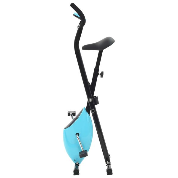vidaXL Ποδήλατο Γυμναστικής X-Bike με Αντίσταση Ιμάντα Μπλε