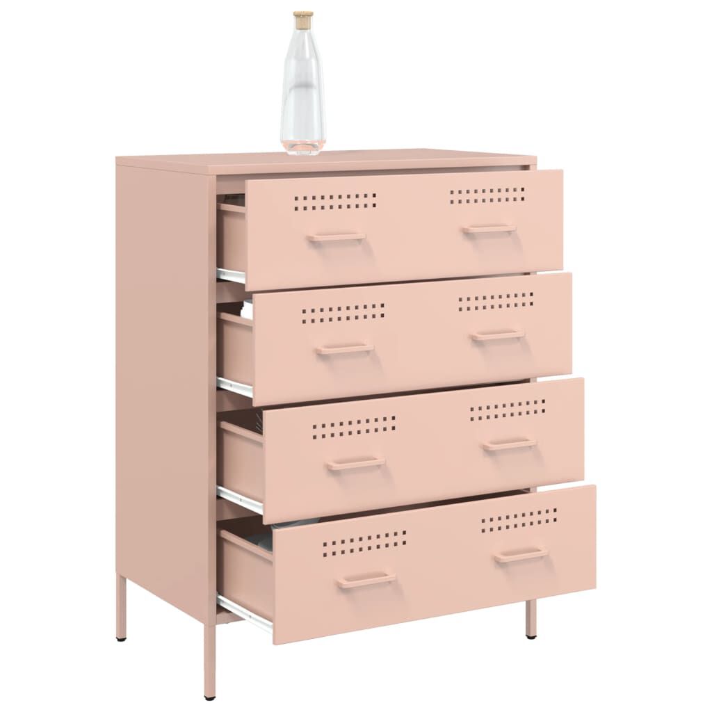 vidaXL Ντουλάπι Ροζ 68x39x89 εκ. από Ατσάλι