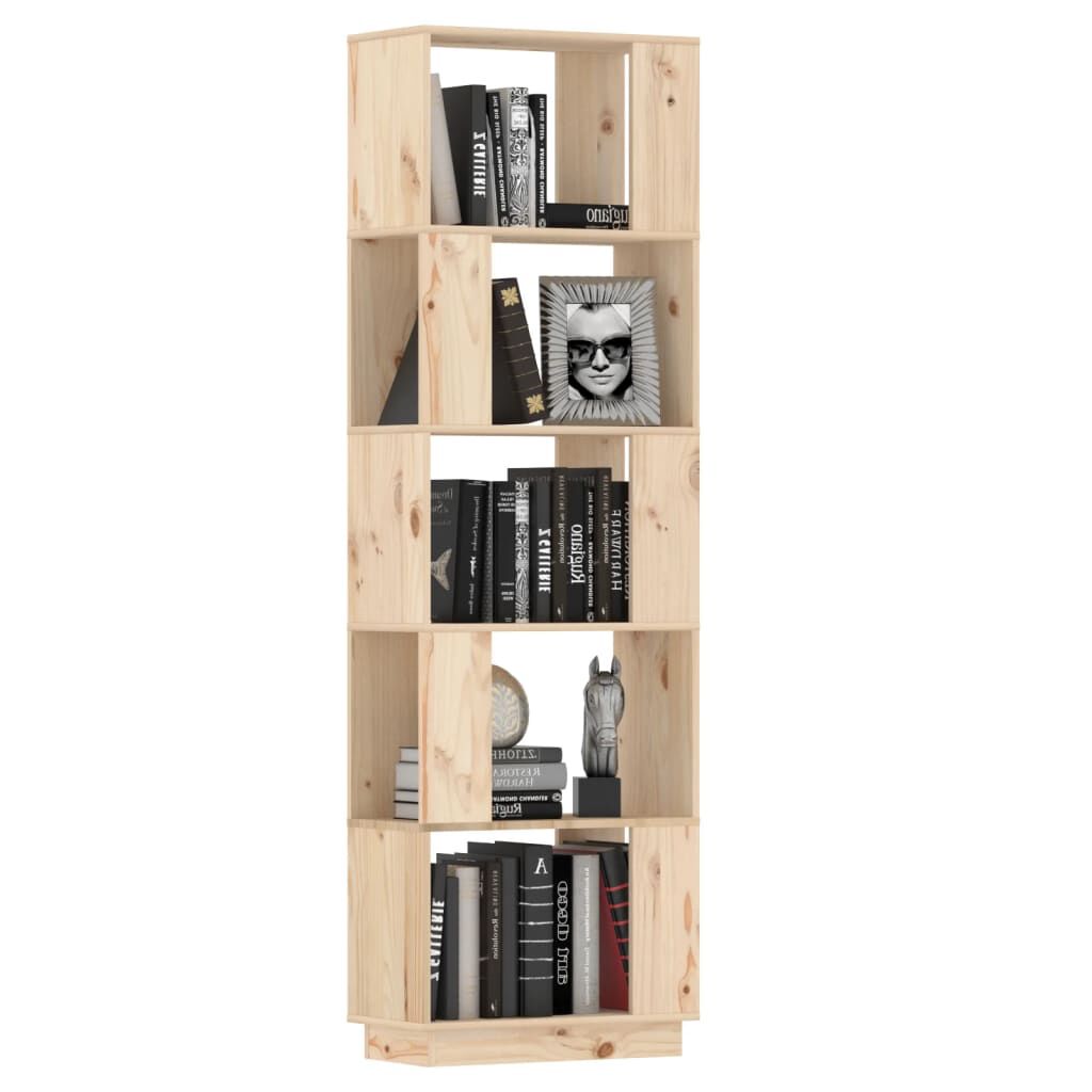 vidaXL Βιβλιοθήκη/Διαχωριστικό Χώρου 51x25x163,5 εκ. Μασίφ Ξύλο Πεύκου