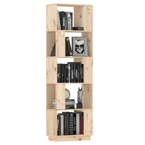 vidaXL Βιβλιοθήκη/Διαχωριστικό Χώρου 51x25x163,5 εκ. Μασίφ Ξύλο Πεύκου