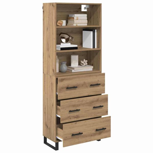 vidaXL Highboard &mu;&epsilon; &sigma;&upsilon;&rho;&tau;ά&rho;&iota; Artisan Oak 69,5 x 34 x 180 &epsilon;&kappa;.