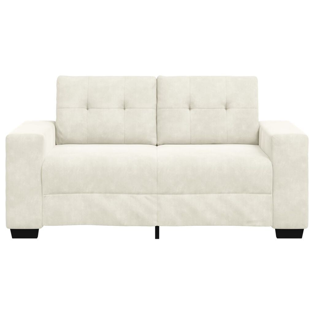vidaXL Καναπές Loveseat Κρεμ 120 εκ Βελούδο