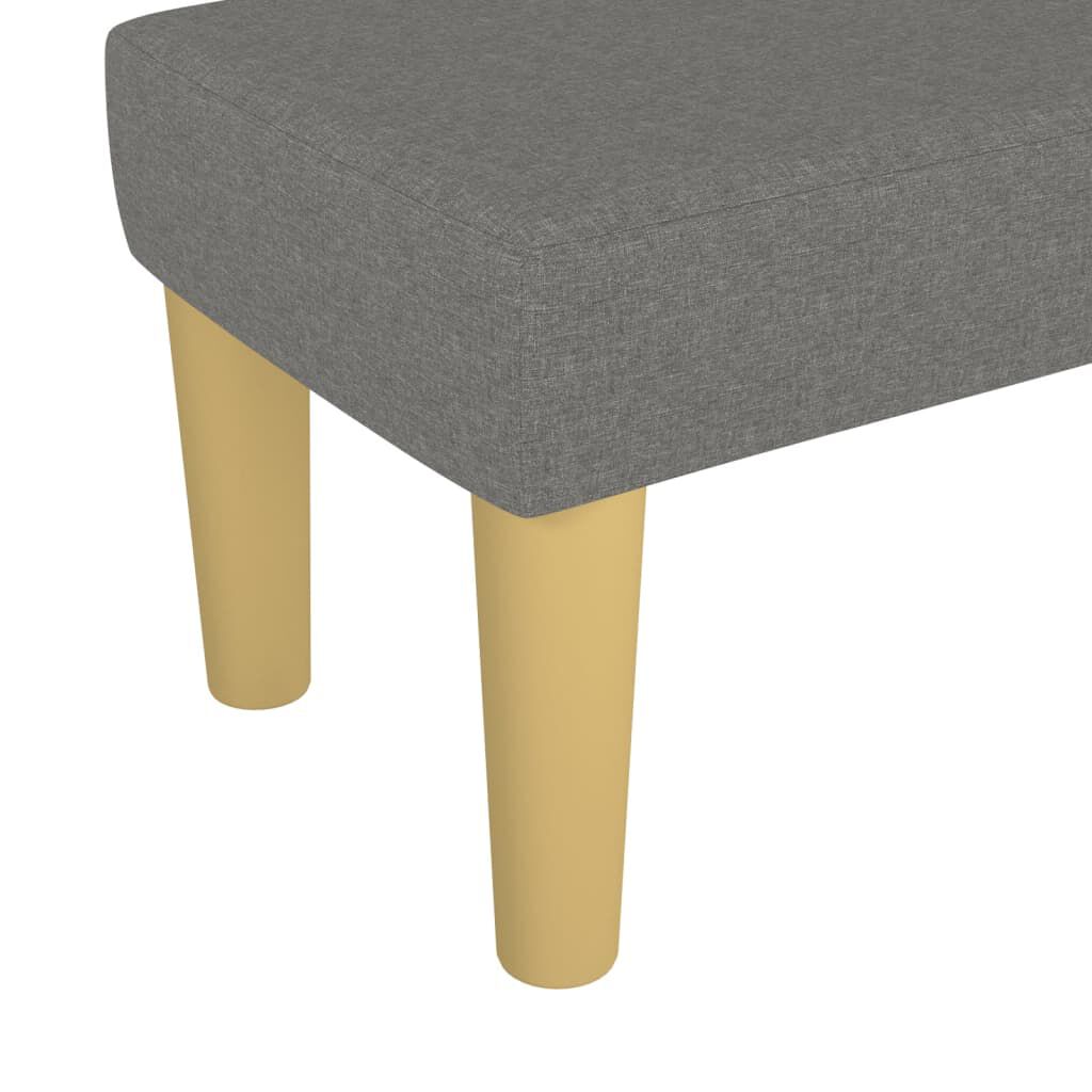 vidaXL Πάγκος Σκούρο Γκρι 70 x 30 x 30 εκ. Υφασμάτινος