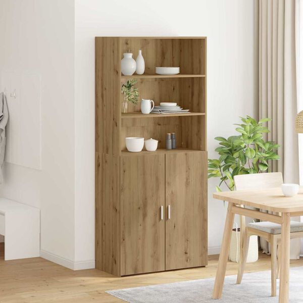 vidaXL Highboard Artisan Oak 80 x 42,5 x 185 &epsilon;&kappa; &Epsilon;&pi;&epsilon;&xi;&epsilon;&rho;&gamma;&alpha;&sigma;&mu;έ&nu;&omicron; &xi;ύ&lambda;&omicron;