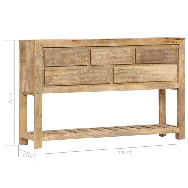 vidaXL Κονσόλα 120 x 30 x 75 εκ. από Μασίφ Ξύλο Μάνγκο