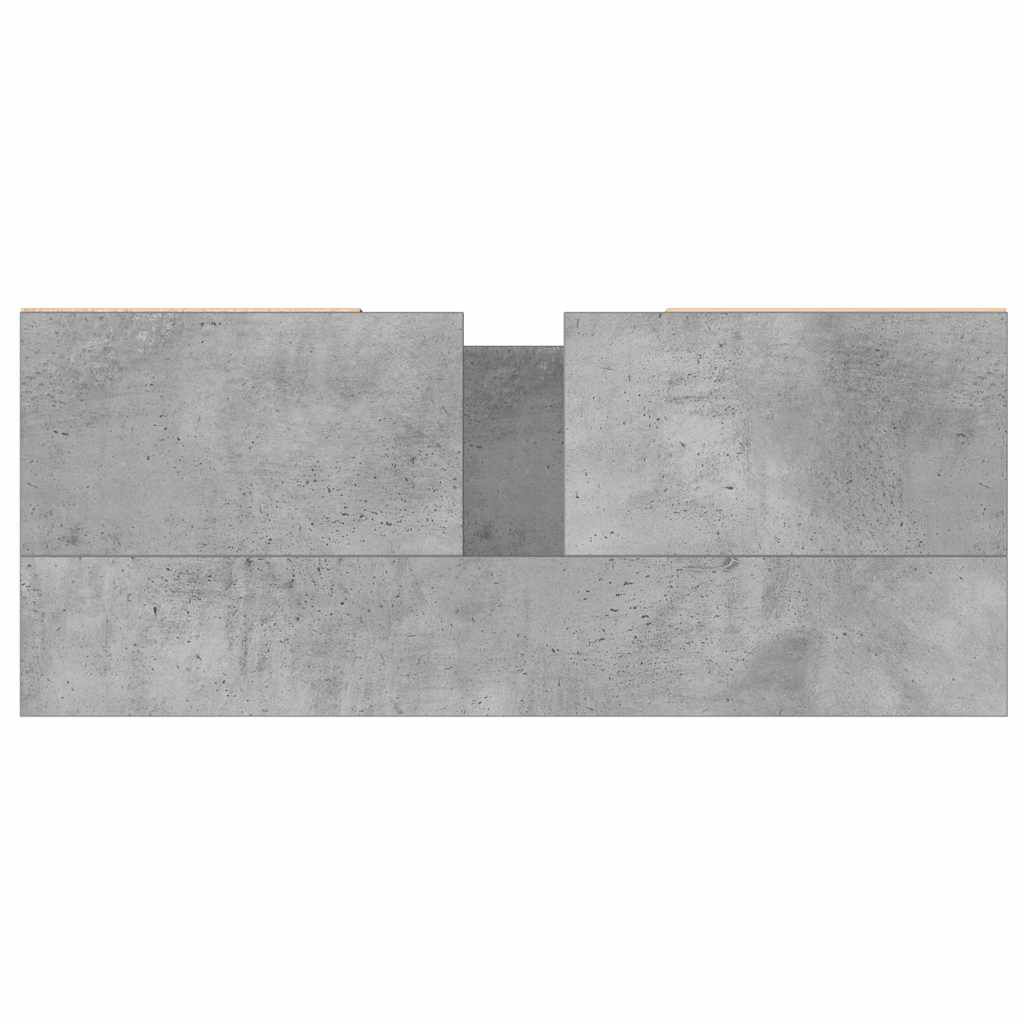 vidaXL Ντουλάπι Μπάνιου Γκρι Σκυροδέματος 80x33x60 εκ. Επεξ. Ξύλο