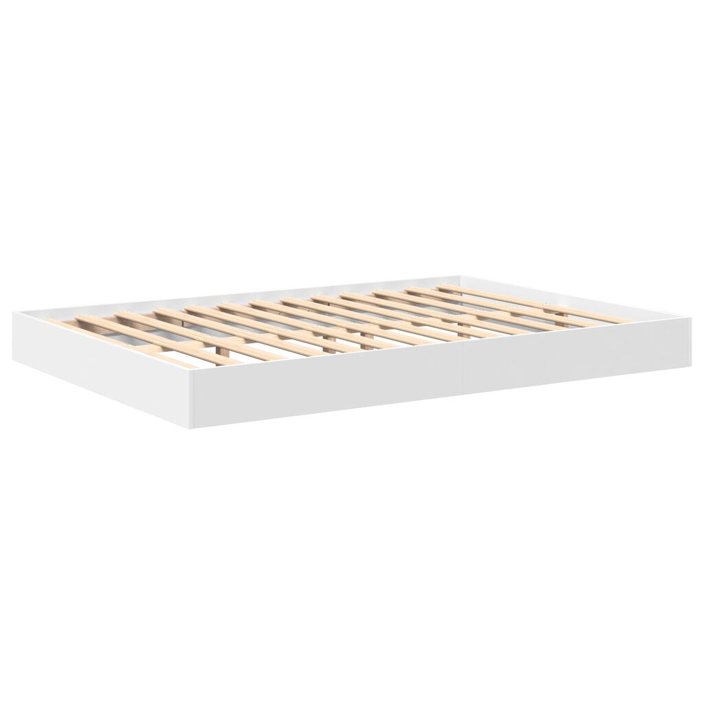 vidaXL Κρεβάτι Βιβλιοθήκης Λευκό 160x200 εκ. Τεχνητό Ξύλο