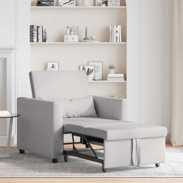 vidaXL Μονός καναπές-κρεβάτι Σκούρο γκρι 90 x 165 x 87 εκ. ύφασμα