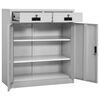 vidaXL Ντουλάπα Γραφείου Ανοιχτό Γκρι 90 x 40 x 102 εκ. Ατσάλινη