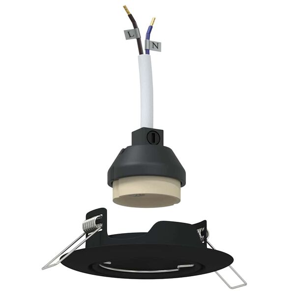 vidaXL Spotlights με προβολείς 6 pcs Μαύρο 9 x 9 εκ. Μέταλλο