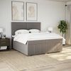vidaXL &Kappa;&rho;&epsilon;&beta;ά&tau;&iota; Boxspring &mu;&epsilon; &Sigma;&tau;&rho;ώ&mu;&alpha; Taupe 200x200 &epsilon;&kappa;. &Upsilon;&phi;&alpha;&sigma;&mu;ά&tau;&iota;&nu;&omicron;