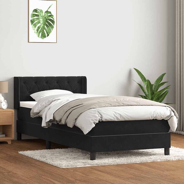 vidaXL &Kappa;&rho;&epsilon;&beta;ά&tau;&iota; Boxspring &mu;&epsilon; &Sigma;&tau;&rho;ώ&mu;&alpha; &Mu;&alpha;ύ&rho;&omicron; 80x220 &epsilon;&kappa;. &Beta;&epsilon;&lambda;&omicron;ύ&delta;&iota;&nu;&omicron;