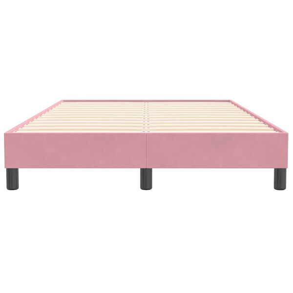 vidaXL Box Spring Κρεβάτι χωρίς στρώμα Ροζ 120x210 cm Βελούδινο