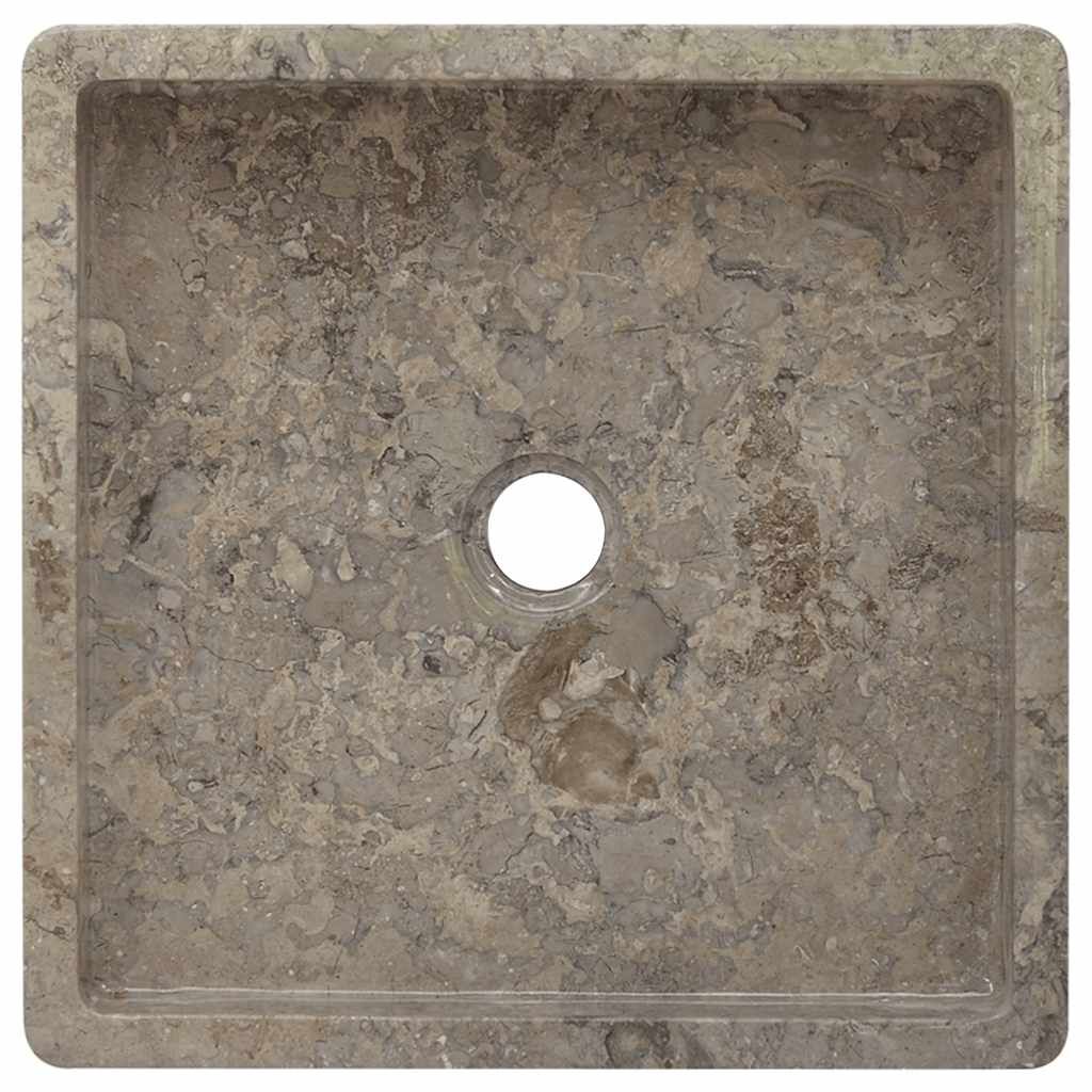 vidaXL Νιπτήρας Γκρι 40 x 40 x 10 εκ. Μαρμάρινος