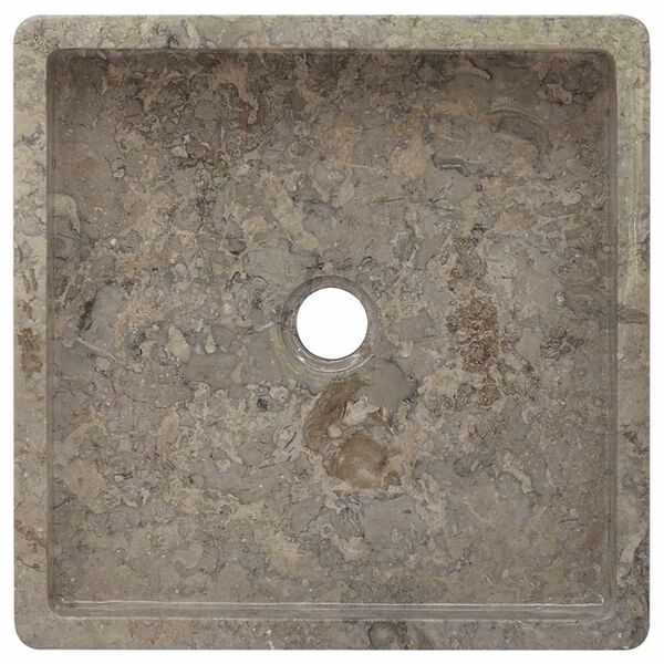 vidaXL Νιπτήρας Γκρι 40 x 40 x 10 εκ. Μαρμάρινος